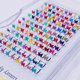 thumbnail image 2 of Nvzi caja de pestañas postizas con purpurina y lentejuelas de colores, pestañas postizas de visón esponjoso para fiesta, maquillaje de escenario, pestañas postizas coloridas de 14 mm (A59), 2 of 3