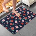 thumbnail image 4 of Pioneer Flower Floral Print Pattern Bathroom Rugs Mat, Non Slip Microfiber Bathroom Rug with Rubber Backing, Soft Mats for Bathroom Floor Tub Shower, 20"x32", 4 of 5