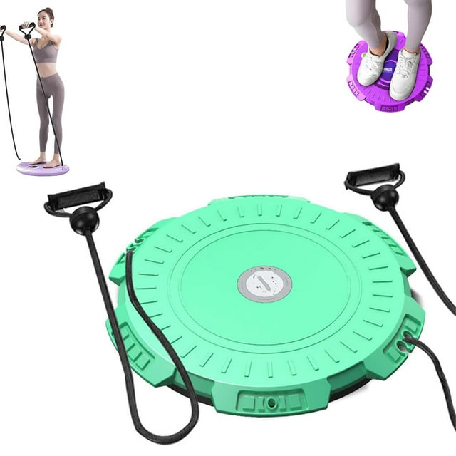 Massage Waist Twisting Board for Core Training – Zealburst Waist Twisting Disc with Pull Rope for Women and Men Fitness & Yoga Compact Board for Belly Reduction Adjustable Tension Ropes Durable