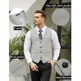 thumbnail image 4 of COOFANDY Men's Casual Business Vests Lightweight Waistcoat Slim Fit Suit Vest, 4 of 10