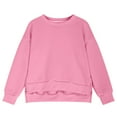 thumbnail image 6 of EnJoCho Girls Crewneck Sweatshirt - Drop Shoulder Side Split Long Sleeve Oversized Pullover Top for Kids 5-14 Years Fall Back-to-School Casual Wear, 6 of 8