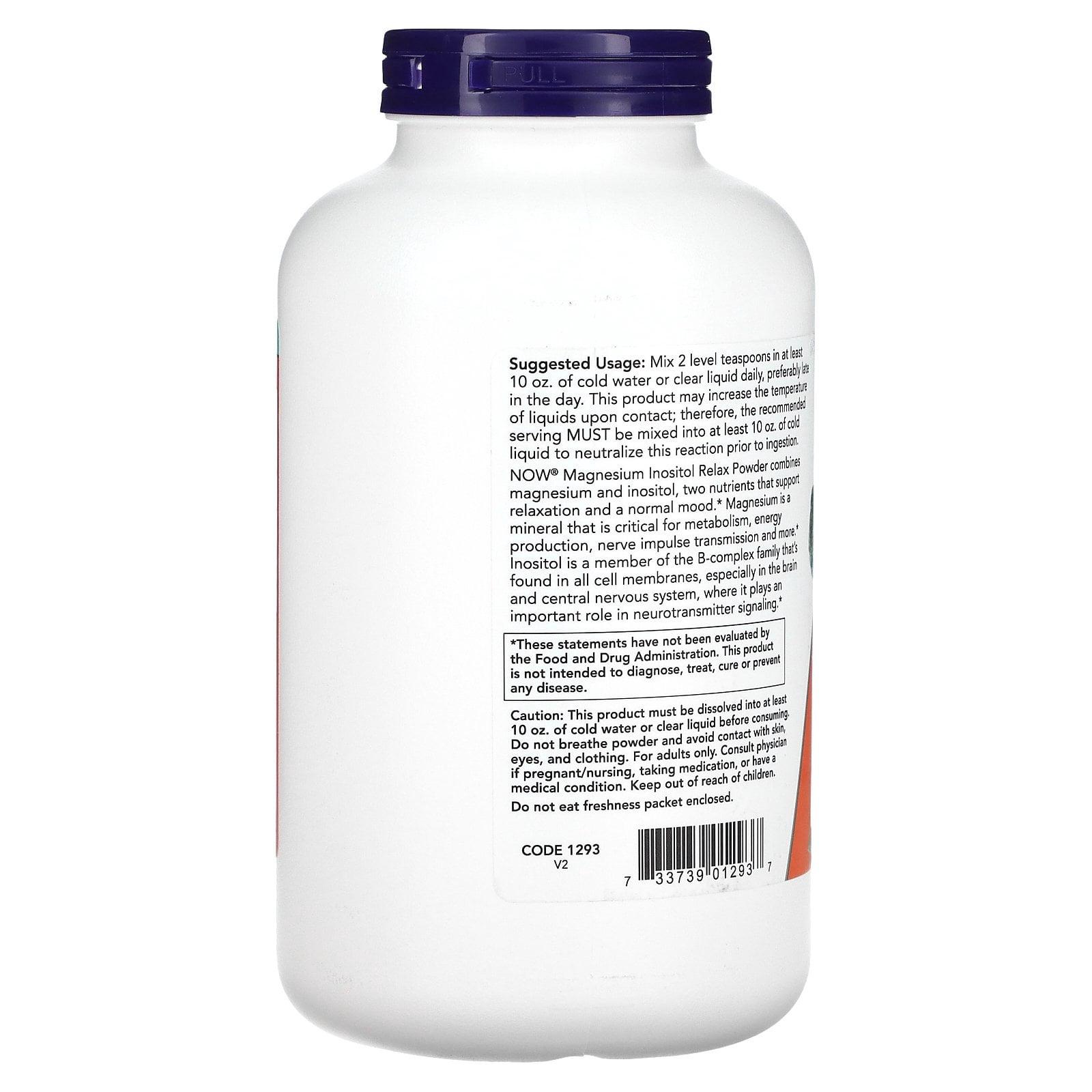 Now Foods Magnesium Inositol Relax 16 oz Powder