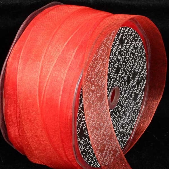 The Ribbon People Orange Narrow Organdy Craft Ribbon 16mm x 100 Yards