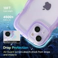 thumbnail image 2 of Case for iPhone 11 6.1 inch, Curly Waves Frame Shape Solid Color Phone Case Clear Soft Shockproof Crystal Non-Yellowing TPU Scratch-Resistant Phone Cover Transparent Bumper Cover - Purple, 2 of 13