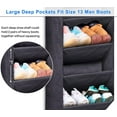 thumbnail image 3 of MISSLO 4 Shelves Over the Door Shoe Organizer with Deep Pockets Large Hanging Shoe Rack for Narrow Closet Door Storage Boot Sneaker Hanger Holder, Black, 3 of 7