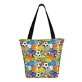 thumbnail image 3 of Fotbe Various Balls Pattern Beach Tote,Shoulder Handbag,Spacious Tote Bag,Lightweight Travel Bag,Versatile Shopping Bag, 3 of 9