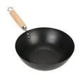 thumbnail image 3 of Frying Pan Even Heating Smooth Coating Multifunctional Iron Pot with Convenient Handle for Daily Home Cooking 24cm/9.44in, 3 of 20