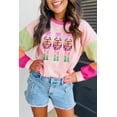 thumbnail image 3 of Cozy and Fashionable Holiday Top - Pink Sequin Nutcracker Colorblock Design | [ZhiHiMeRi] | (US 8-10)M, 3 of 9