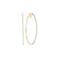 thumbnail image 1 of FB Jewels 10kt Yellow Gold Womens Round Diamond Hoop Earrings 1/2 Cttw, 1 of 1