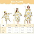 thumbnail image 3 of Dailycode Wearable Blanket Hoodie Oversized Sherpa Flannel Blankets with Pocket for 3-14 Year Old Duck and Bubbles, 3 of 7