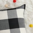 thumbnail image 7 of PiccoCasa 18"x18" Throw Pillowcase Classic Retro Plaid Cushion Covers Pack of 2, Black and White, 7 of 7