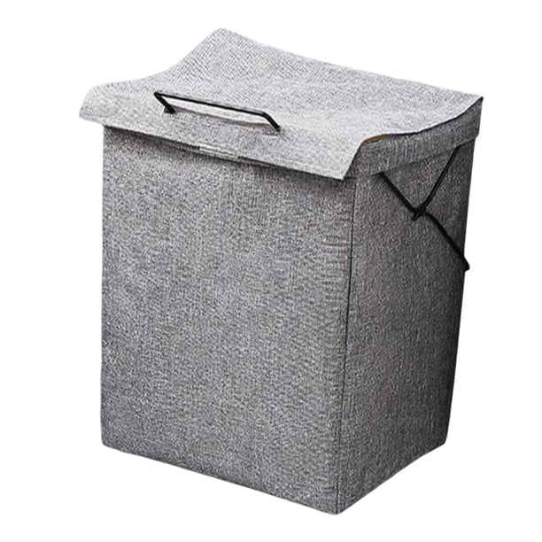 Cesta colgante plegable para la colada, cesto para ropa sucia con asas de transporte, cesta de almacenamiento de ropa sucia para montaje en pared para Con tapa