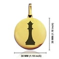 thumbnail image 2 of Stainless Steel Queen Chess Piece Round Medallion Pendant Necklace, 2 of 3