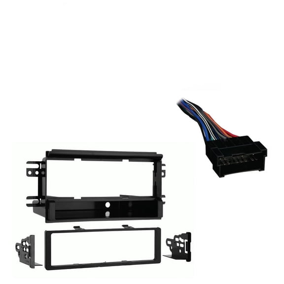 Fits Kia Spectra 2005-2006 Metra Single DIN Dash Kit with Harmony Radio Harness