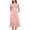 Pink, variant on Women's A-Line Cocktail Dress, Sexy Criss Cross Backless Party Dresses, Flattering Ruched Waist French Square Neck Summer Wedding Guest Midi Gown