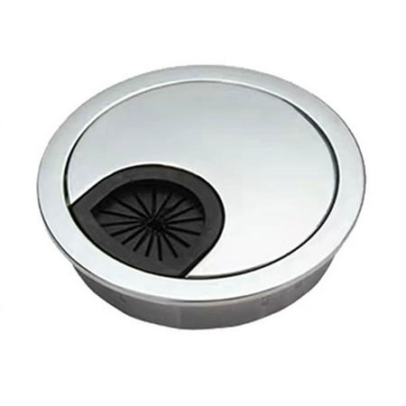 

50mm 60mm 80mm Desk Metal Grommet Table Cable Tidy Wire Hole Cover Chrome Brush