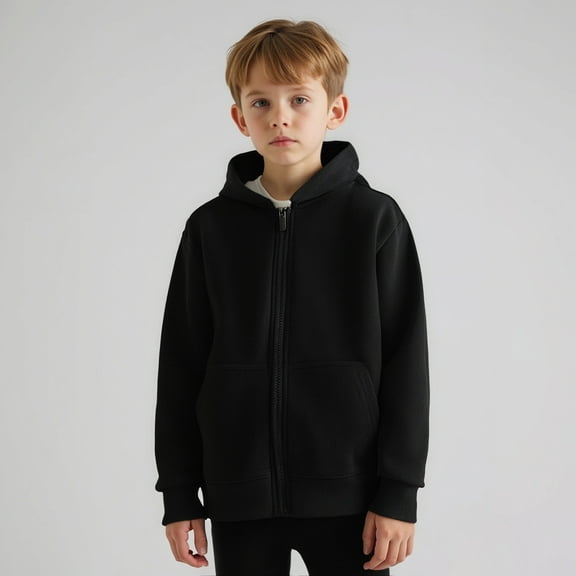 Kids Hoodies for Girls Kids Black Zip up Hoodies Long Sleeve Pullover Hoodie Sweatshirt Fall Winter Clothes Toddler Girls Clothes 5-6 Years Girls Clothing