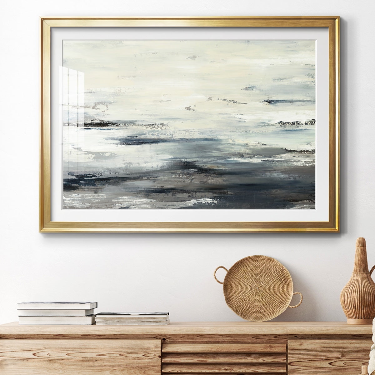 On The Stormy Seas Premium Framed Print - Ready to Hang