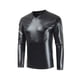 thumbnail image 1 of Camiseta de manga larga con cuello en V brillante para hombre, jersey liso a la moda informal, camisetas de talla grande, 1 of 2