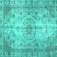 thumbnail image 1 of Ahgly Company Indoor Square Persian Turquoise Blue Traditional Area Rugs, 3' Square, 1 of 4