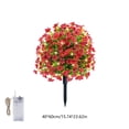 thumbnail image 2 of COM1950s Artificial Flowers with Lights, LED Lighted Eucalyptus Violet Ground Stake Decor, Glowing Faux Plants for Outdoor Garden Yard Patio Home Decoration, 2 of 7