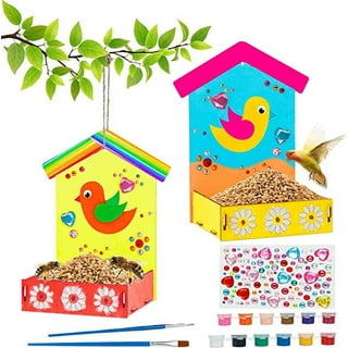 Arts and Crafts, 2 Pack DIY Bird House & Wind Chime, Kids Crafts Wooden  Arts, Crafts for Kids Ages 4-8 6-8 