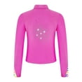 thumbnail image 4 of Ocealan Kids Girls Athletic Sport Jacket Zipper Figure Ice Skating Training Top Long Sleeve Sparkly Hot Pink 6, 4 of 6