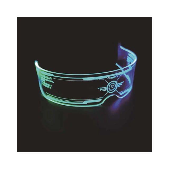 Bearachild 2 piezas de gafas brillantes para banquete de Navidad alimentado por botón de anteojos iluminado colorido operación gafas Kits de decoración para fiestas FG39 control doble