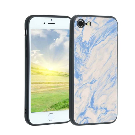 Blue-Marble-13 Phone Case, Degined for iPhone SE 2020 Case Men Women, Flexible Silicone Shockproof Case for iPhone SE 2020