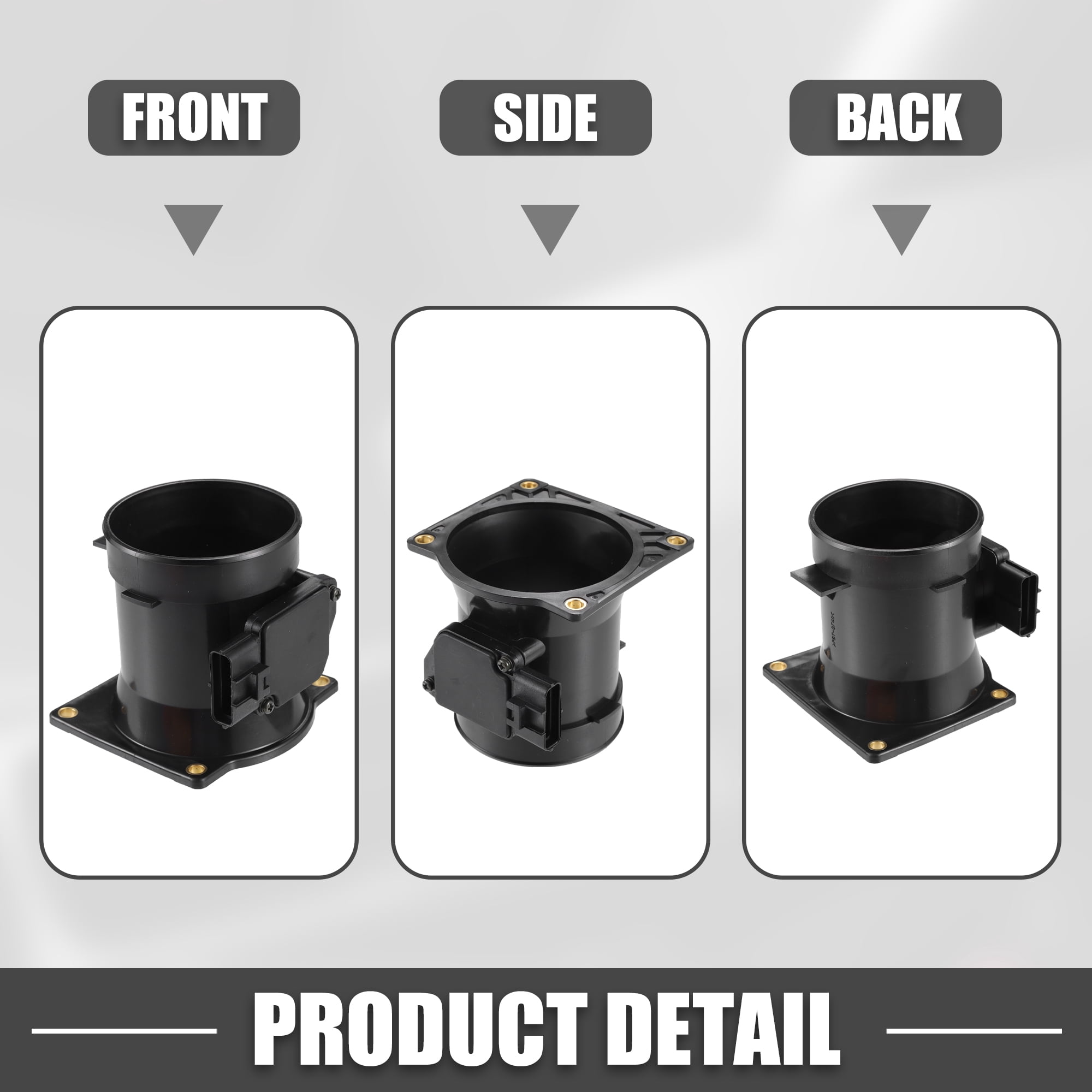 Unique Bargains MAF Sensor Assembly No.YC2F-12B579-BA MAF Mass Air Flow Sensor for Ford F-150 2004-2007 Plastic Black
