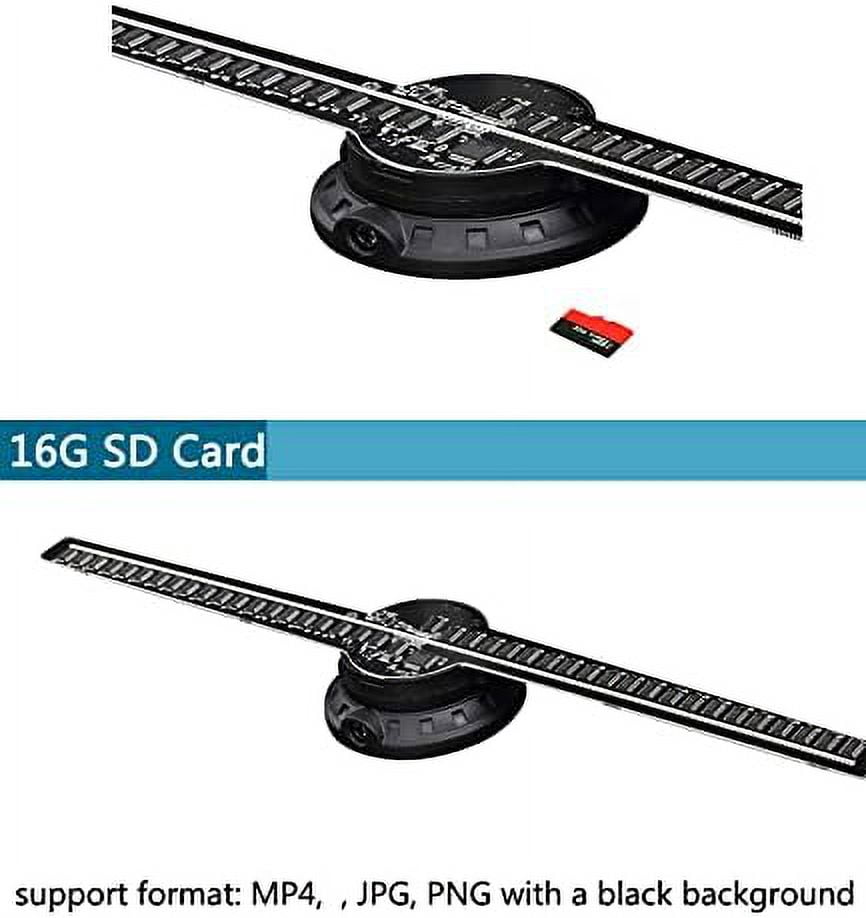 3D Hologram Fan,16.5 Inch 3D Hologram Projector Advertising Display with 1.2 Inches Thick, 700 Video Library and 224 LED for Business Store Signs,Bar,Casino,Party,halloween Missyou