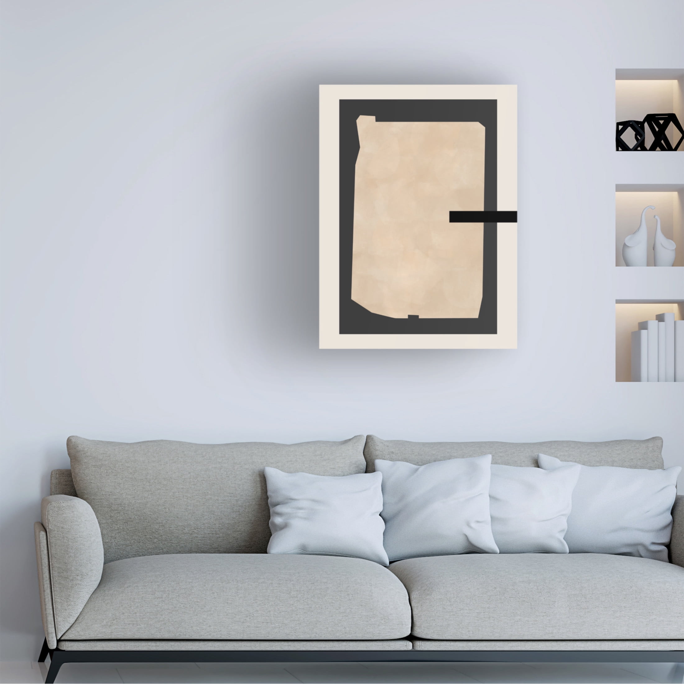 Trademark Fine Art Elena Ristova  Abstract Beige Painting Canvas Wall Art
