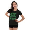 thumbnail image 3 of No Meat This Athlete Vegetarian Funny Womens Slim Fit Graphic Tee Brisco Brands S, 3 of 5