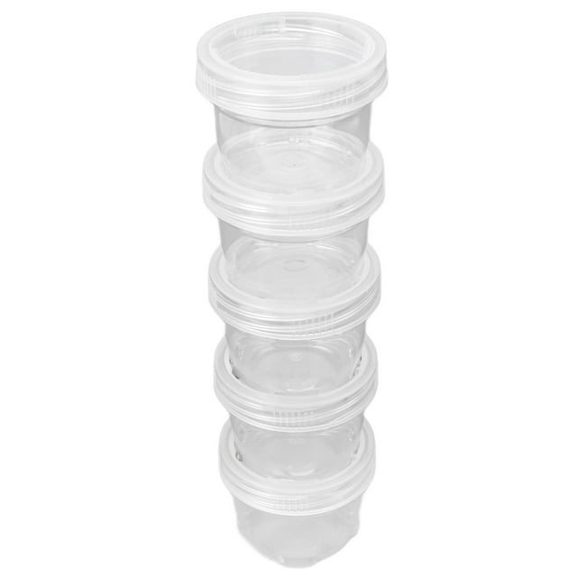 5 Botellas De Salsa Para Acampar Portátiles, A Prueba De Fugas, Reutilizables, De Plástico, Pequeñas Tazas De Condimentos Con Tapas Y Bolsa De Almacenamiento, Contenedor De