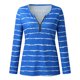 thumbnail image 4 of Pntutb - Camiseta de manga larga con cuello en V y estampado de moda de verano para mujer Pntutb Pntutb-1723, 4 of 7