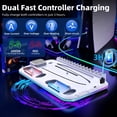 thumbnail image 4 of Pecham PS5 Stand Cooling Station with Fan Fit for PS5/PS5 Slim Console, Charging Station with Dual Controller Charger, Headset Holder, Vertical Charging Stand for PS5 Slim Disc/Digital, 4 of 9