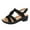 Black, variant on Comfortable Sandals for Women Womens Lunna Open Toe Casual Ankle Strap Sandals (Yellow,7)