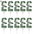 thumbnail image 1 of 10PCS Fake Eucalyptus Leaves Stems, Artificial Greenery Stems for Home Wedding Greenery Decor Faux Eucalyptus Plant Bride Bouquet Vase Floral Wreath, 1 of 8