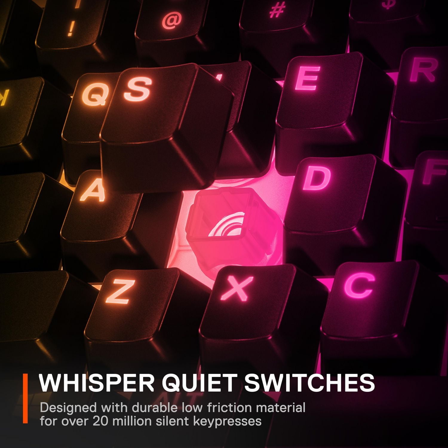 SteelSeries Apex 3 TKL Gaming Keyboard, Whisper Quiet & Water Resistant