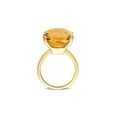 thumbnail image 4 of Gem & Harmony 15.00 Carat (Ctw) Cushion-Cut Citrine Ring in 14K Yellow Gold for Women, 4 of 7