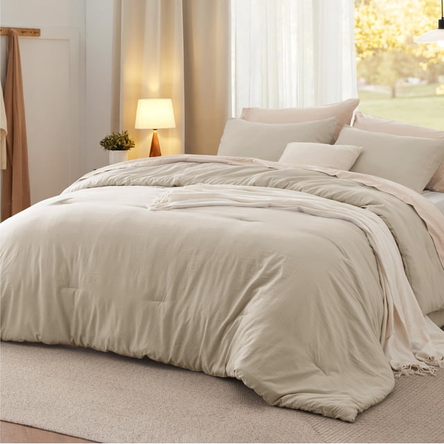 Juego de Edredón Bedsure King Size Arenoso Suave Prelavado 3 Piezas