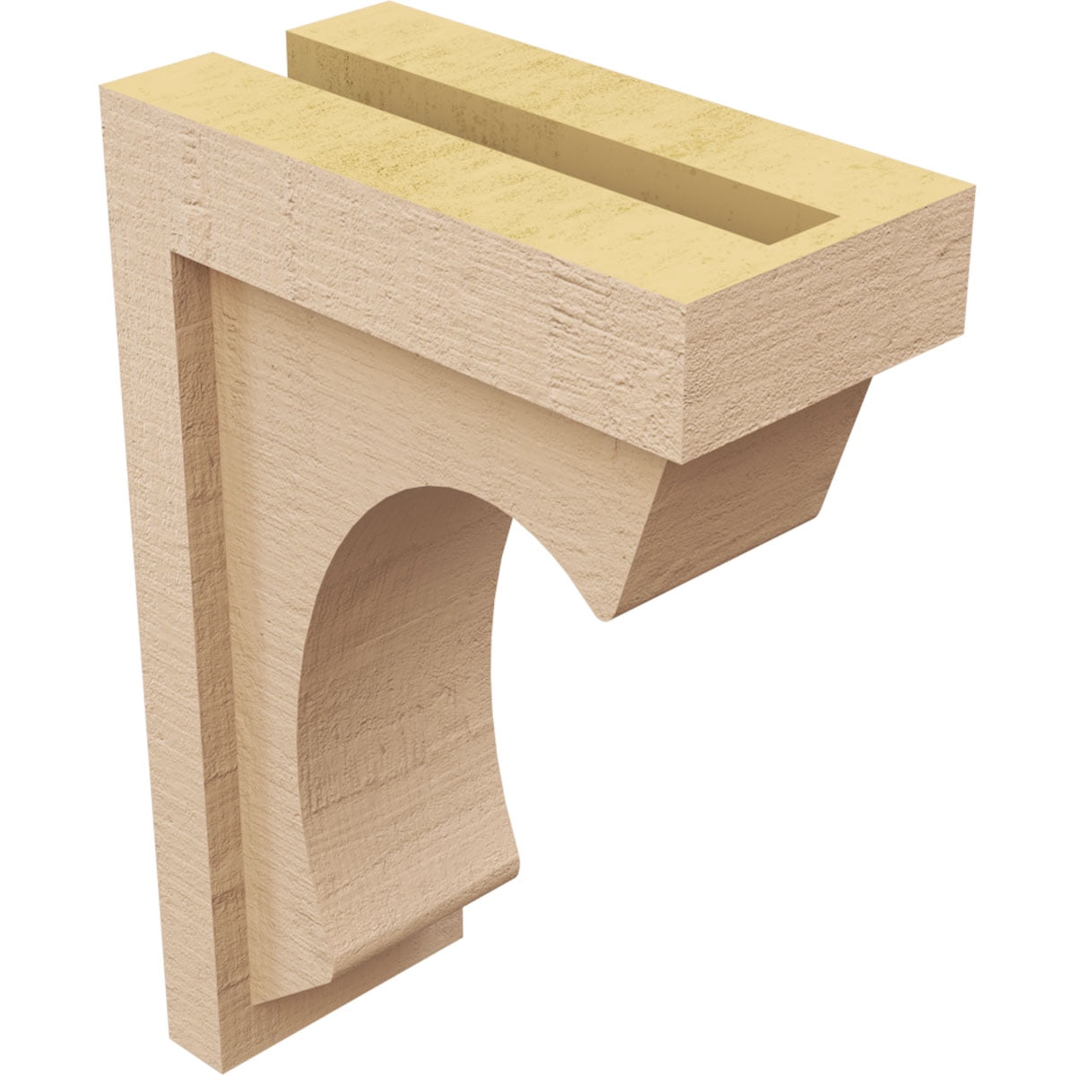 4"W x 8"D x 12"H Classic Emerson Rough Cedar Woodgrain TimberThane Corbel, Primed Tan