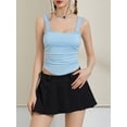 thumbnail image 4 of ZAXARRA Women's Sleeveless Tank Top Casual Ribbed Knit Slim Fit Ruched Tops, 4 of 8