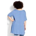 thumbnail image 2 of Avenue Women's Plus Size Swing Panel Tunic Top - Sky Blue, 2 of 3