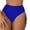 a-166Blue39, variant on Womens High Waist Solid Color Smooth Stretch Bikini Bottom V Cut High Rise Basic Swim Brief Summer Swimwear For Outdoor Beach Leisure Swimwear L