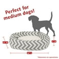 thumbnail image 3 of Majestic Pet Sherpa Chevron Bagel Pet Bed for Dogs, Calming Dog Bed Washable, Medium, Grey, 3 of 5