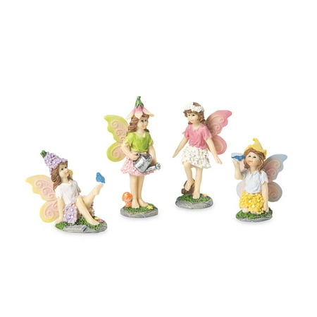 Garden Plow - Plow & Hearth Miniature Fairy Garden Fairies, Set of 4