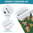 thumbnail image 3 of Christmas Gingerbread Man 30 oz Tumbler with Handle, Stainless Steel Vacuum Insulated Sports Water Bottle, Leak-proof Travel Coffee Mug Cup with Lid and Straw for Water, Iced Tea or Coffee, 3 of 6