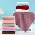 AUQ 2026 New 12Pcs Towels Solid Color Hand Towels Coral Fleece Hair ...