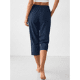 thumbnail image 4 of Rosvigor Plus Size Womens Hiking Capri Pants High Waisted Drawstring Athletic Joggers Quick Dry Workout Lounge Travel Cropped, 4 of 7